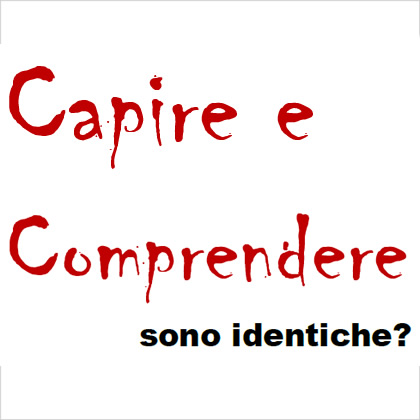 Capire e Comprendere  sono identiche?